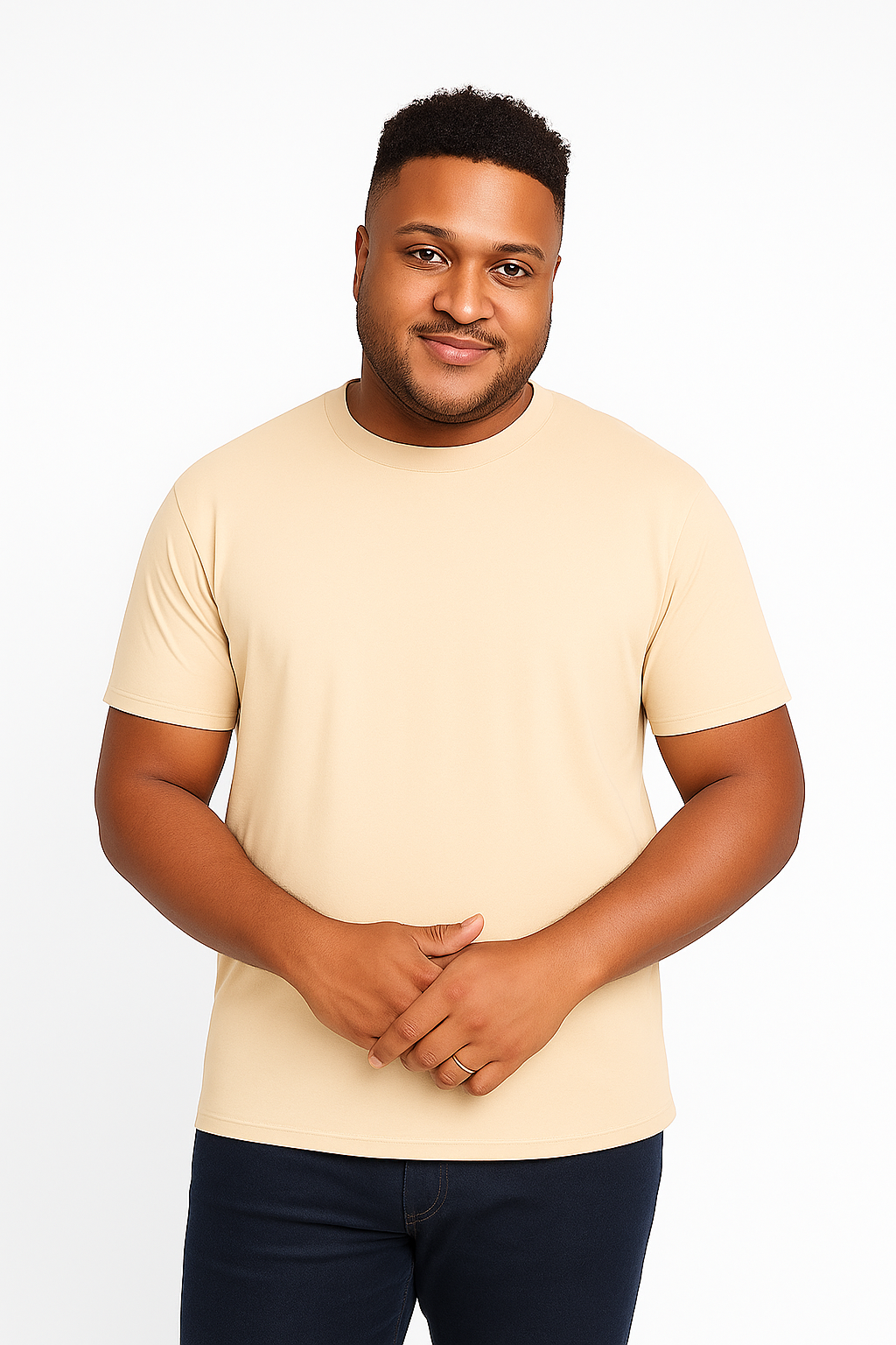 Camiseta Básica Slim Fit en Tela Fría Tallas grandes Ref. 70141