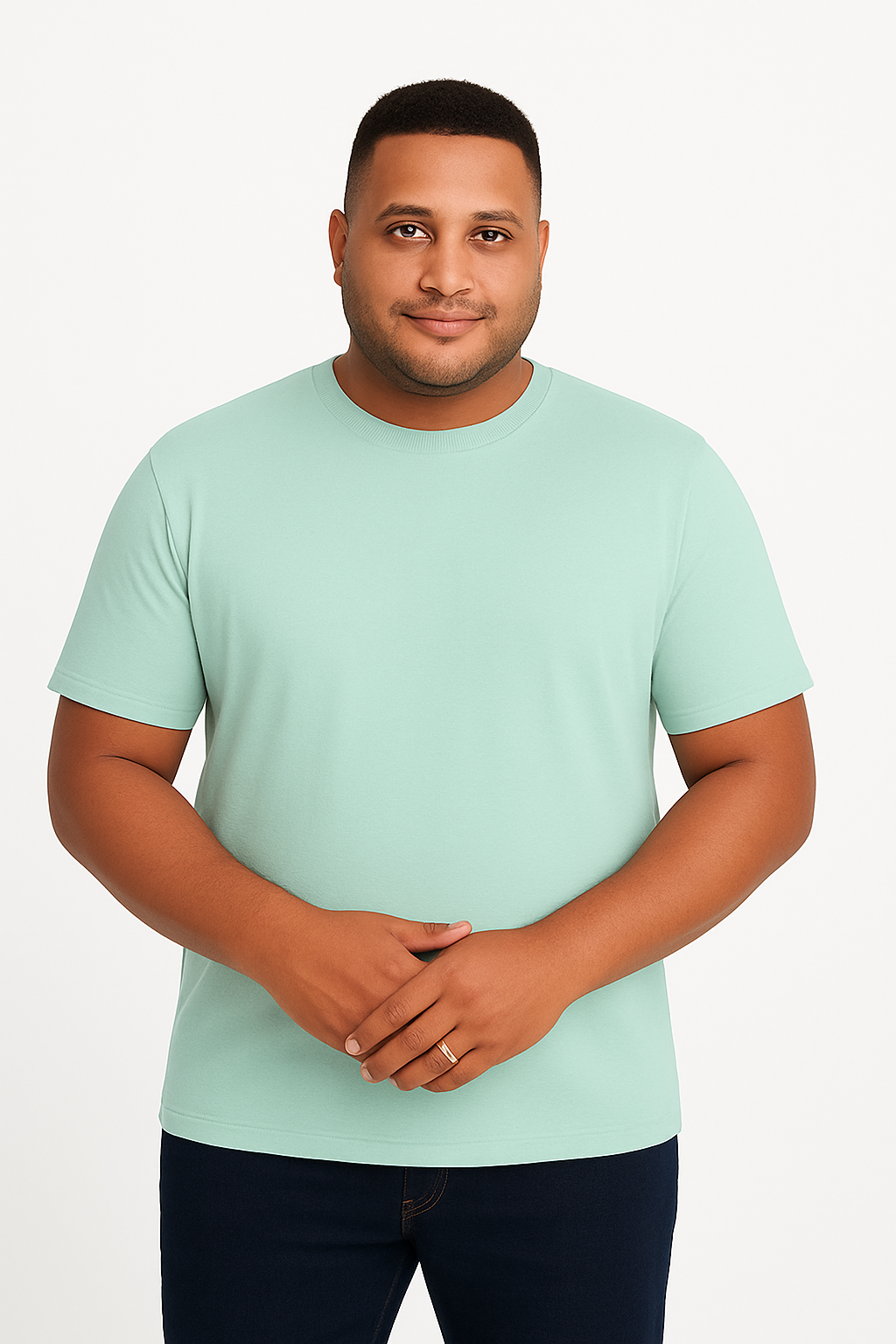 Camiseta Básica Slim Fit en Tela Fría Tallas grandes Ref. 70141