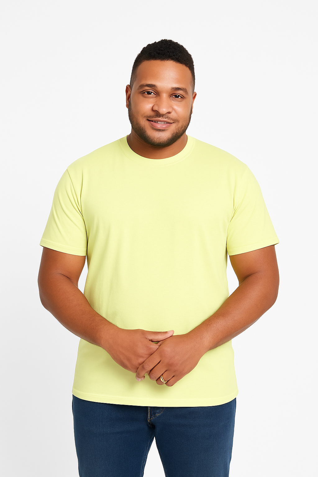 Camiseta Básica Slim Fit en Tela Fría Tallas grandes Ref. 70141