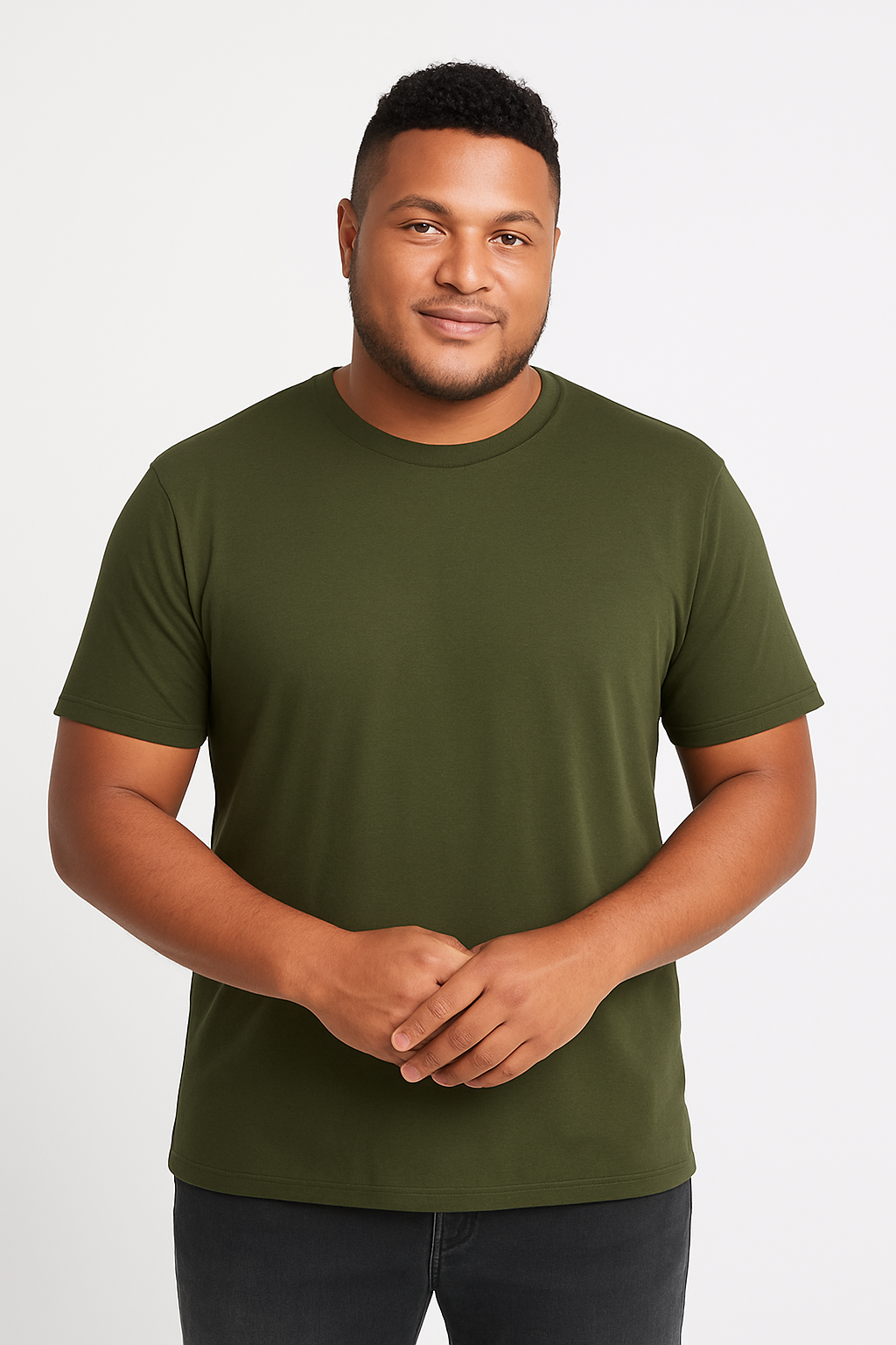 Camiseta Básica Slim Fit en Tela Fría Tallas grandes Ref. 70141