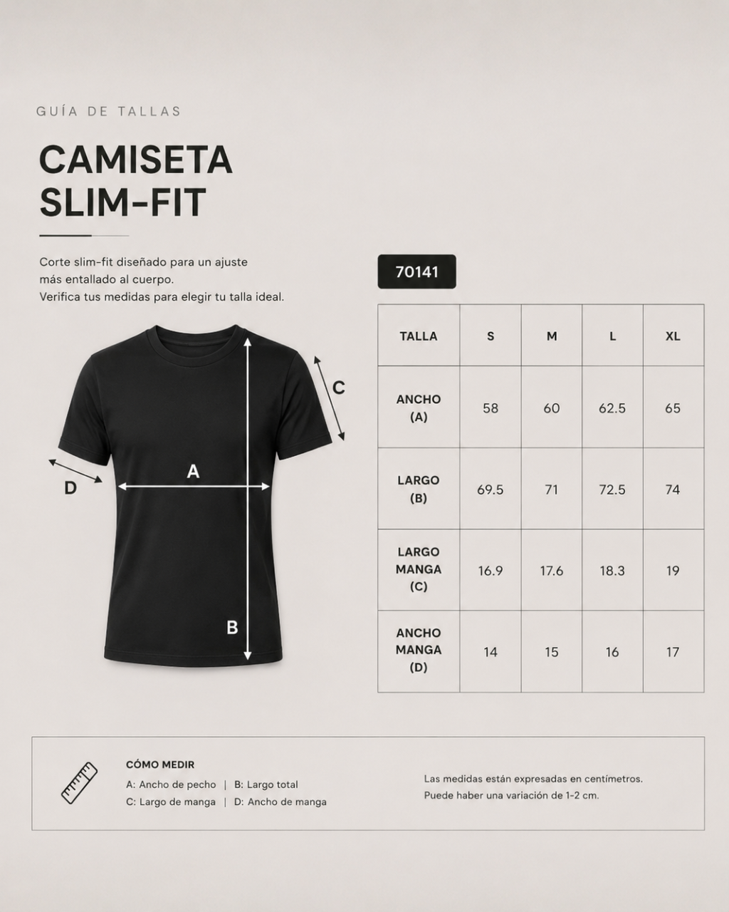 Pack Camisetas Básica Slim Fit Tela Fría Ref. 70141
