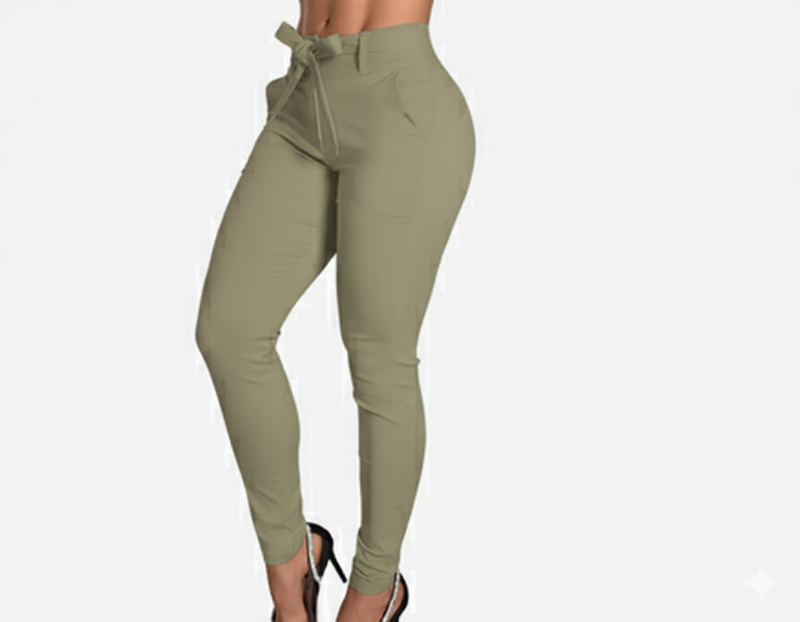 Pantalón De Dama Con Anudado Ref. 472