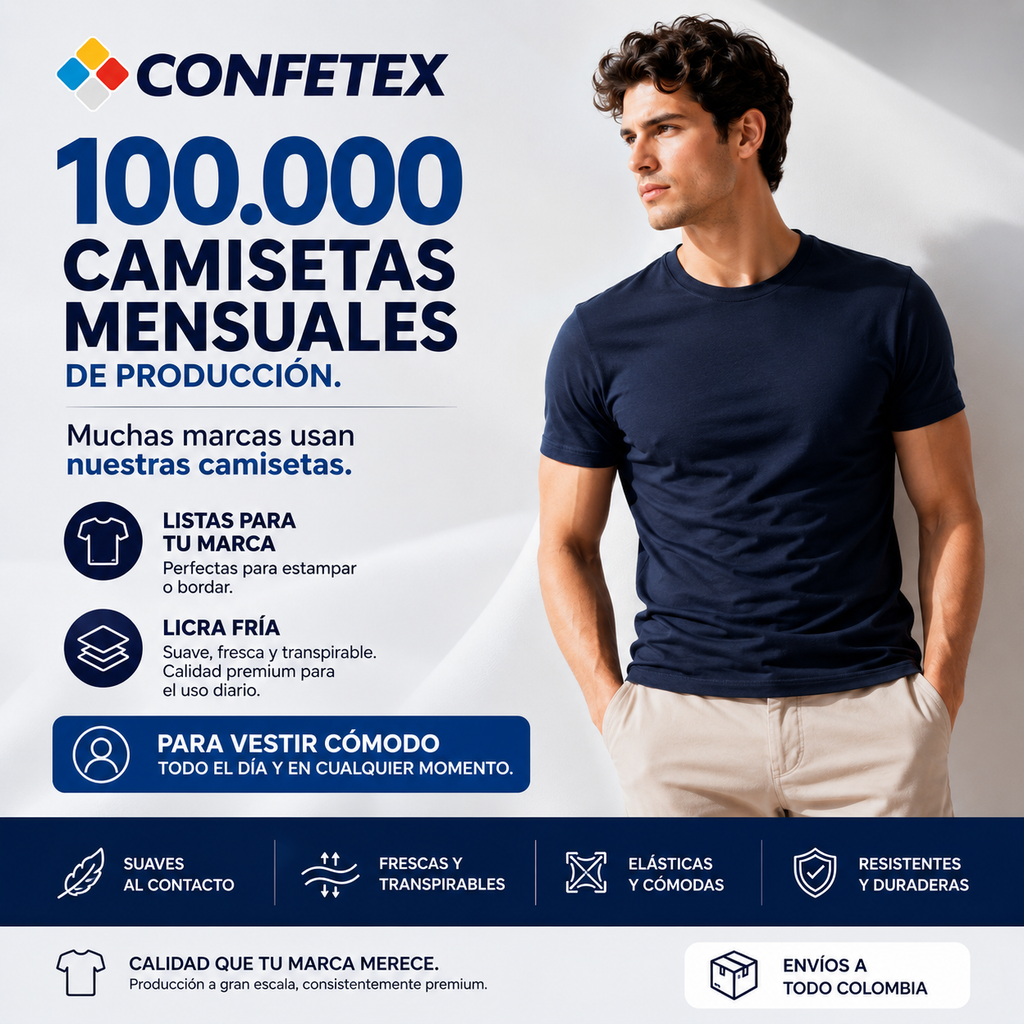 Pack Camisetas Básica Slim Fit Tela Fría Ref. 70141