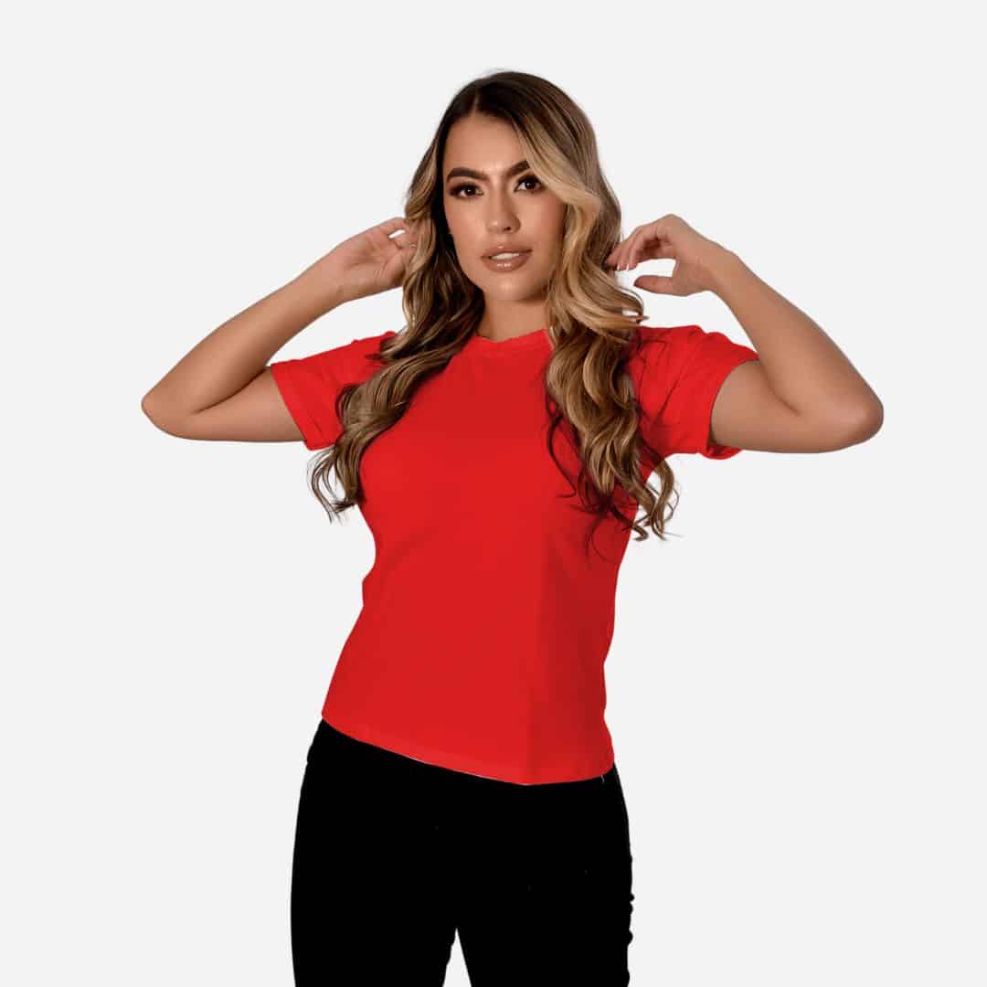 Camiseta Básica de dama estilo guardapolvo en Tela Fría Ref. 70202