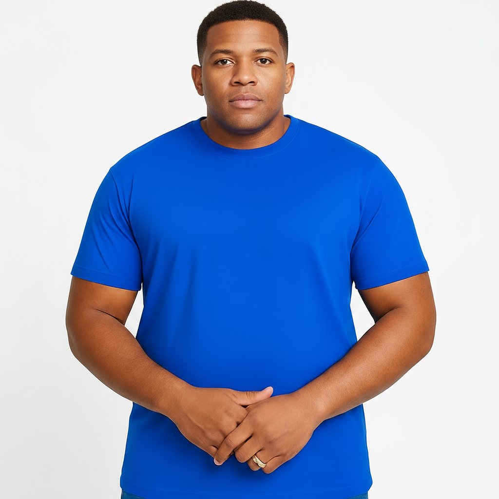 Camiseta Básica Slim Fit en Tela Fría Tallas grandes Ref. 70141
