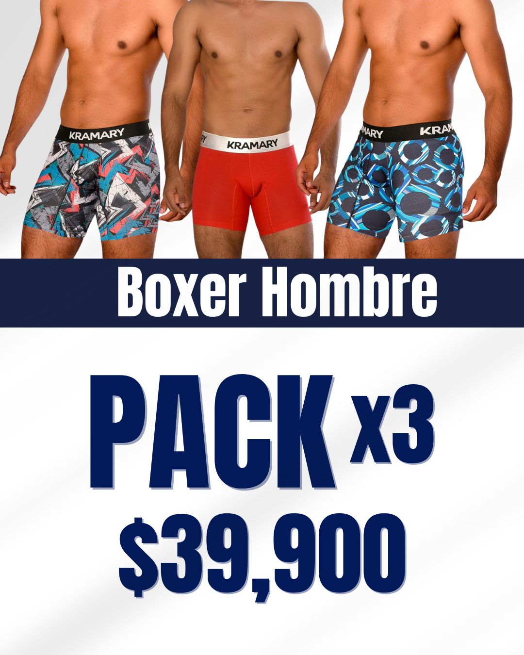 3 PACK Bóxer