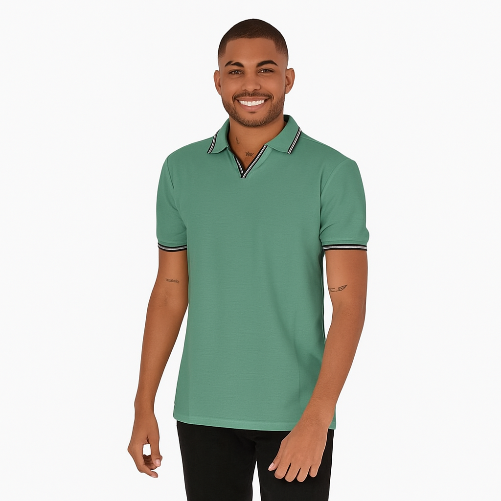 Camiseta Tipo Polo Hombre Ref. 1020