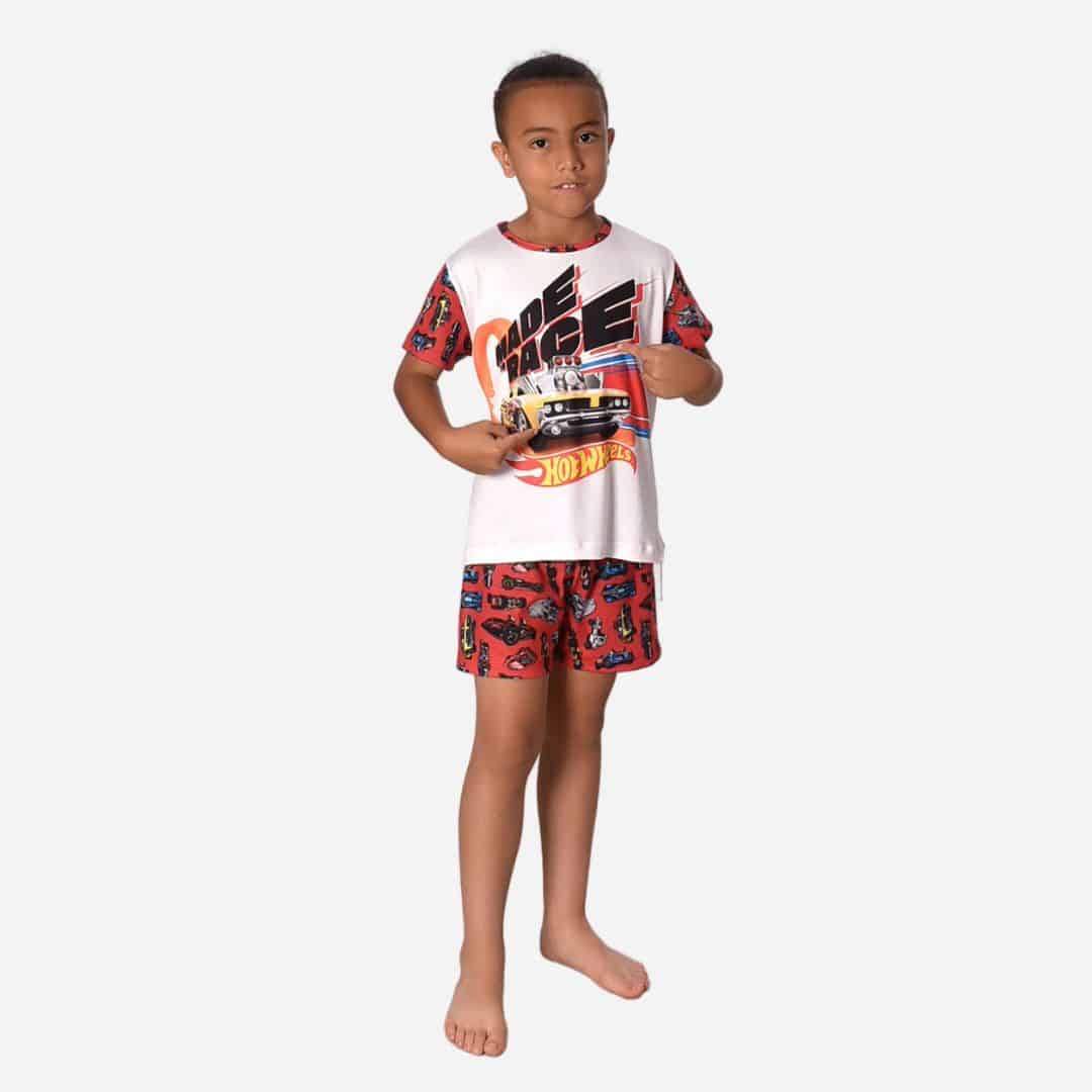 Pijama de Niño Camiseta/Pantaloneta Marca Hotwheels Ref. 34515