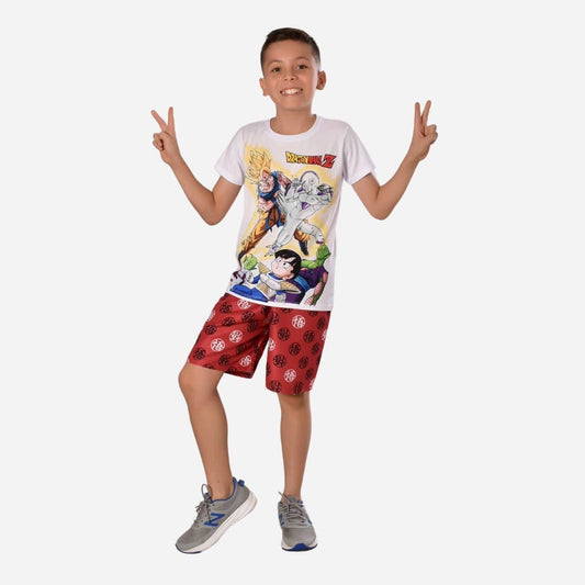 Conjunto de niño Camiseta/Pantaloneta Marca Dragon Ball Ref. 41102