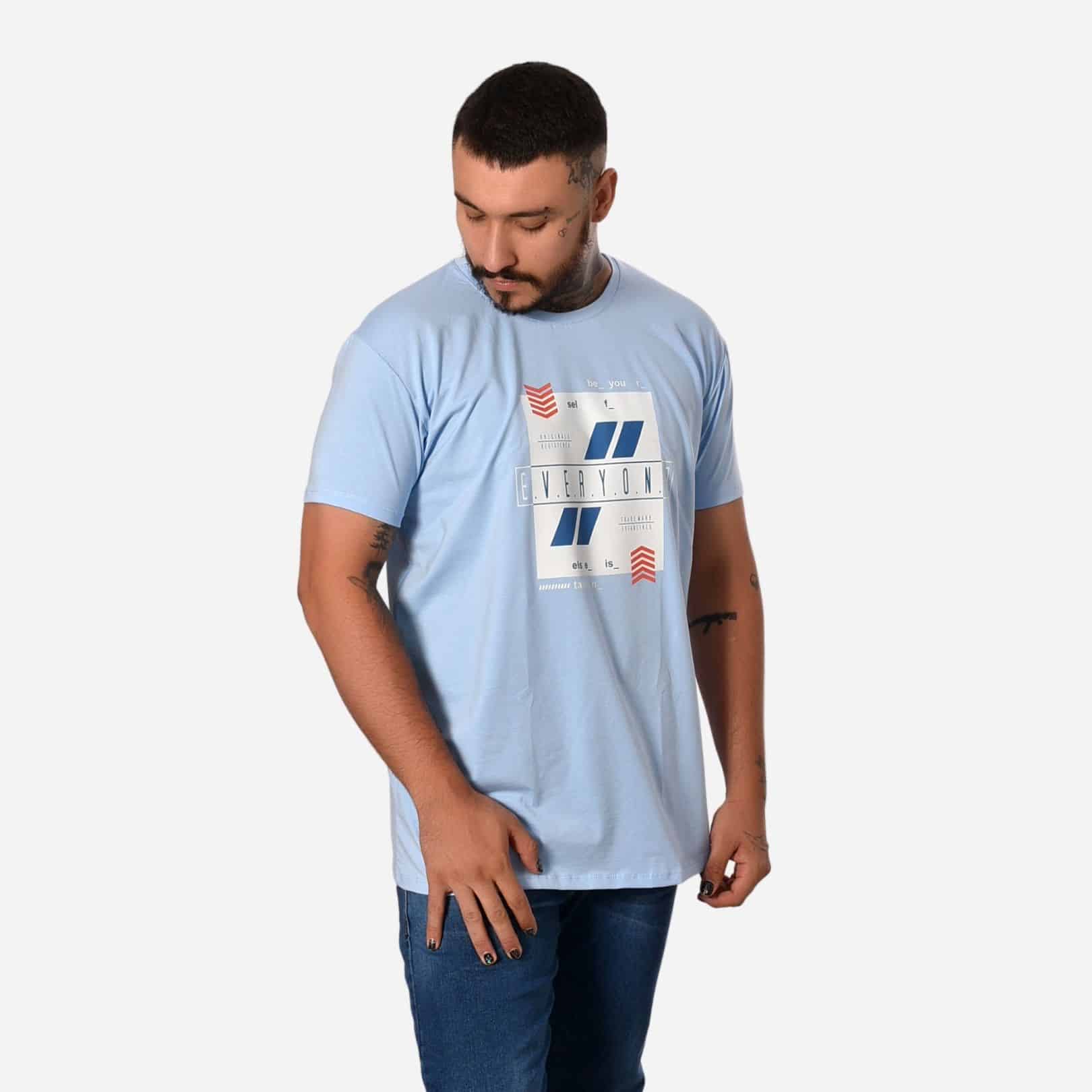 Camiseta Básica Slim Fit en Tela Fría con Estampado Ref. 70141-025
