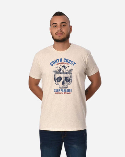 Camiseta Básica Slim Fit en Tela Fría con Estampado Ref. 70141-023-010