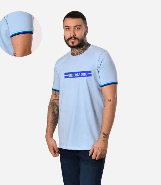 Camiseta de Hombre con Puño en Rib Ref. 70142-010