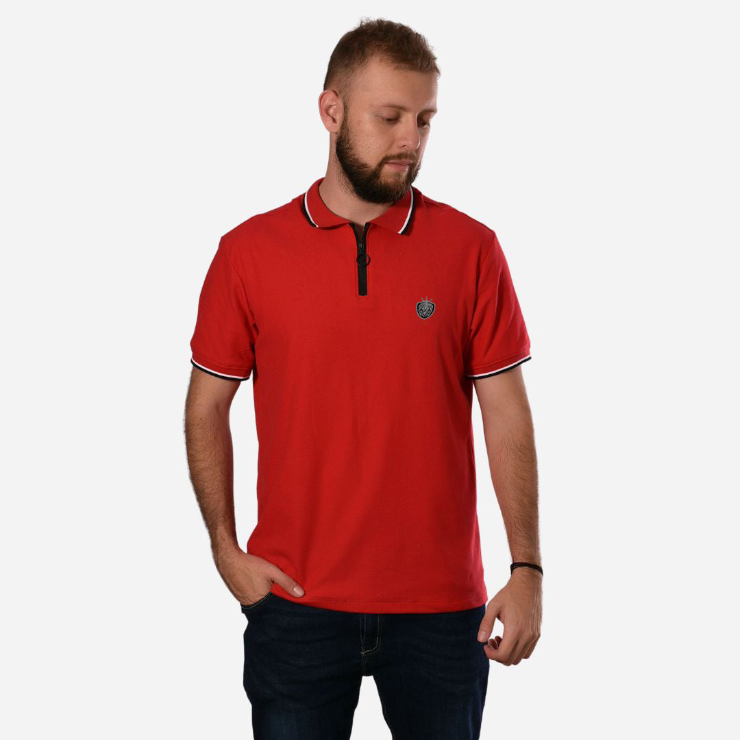 Camiseta Tipo Polo de Hombre Cremallera Ref. 72002